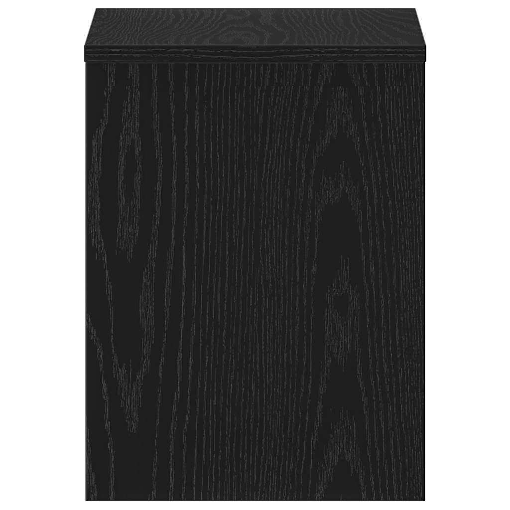 Bedside Cabinet Black Oak 40x30x40 cm Engineered Wood